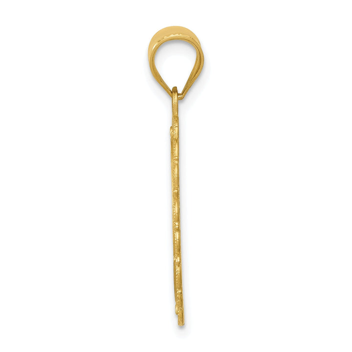 14k Yellow Gold Solid Leo Zodiac Pendant