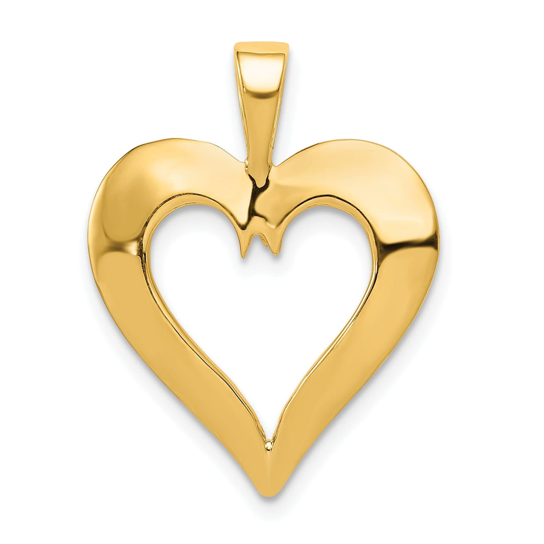 14k Yellow Gold Heart Charm Pendant