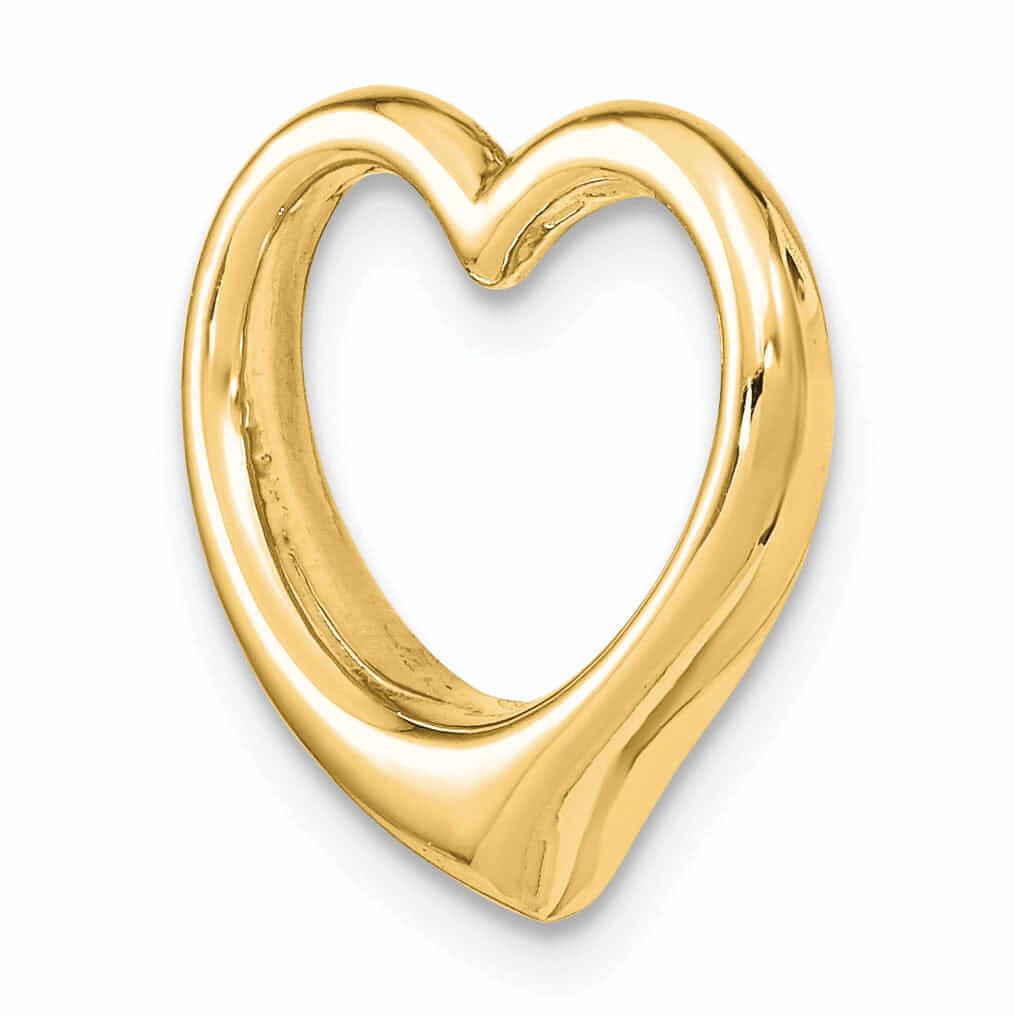 14 Yellow Gold 3-D Floating Heart Slide Pendant