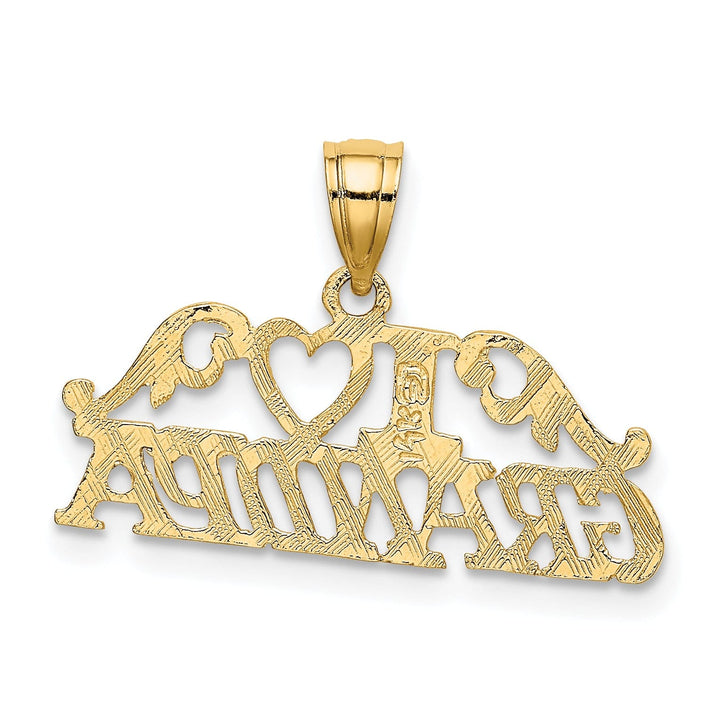 14k Yellow Gold I HEART Design GRANDPA Pendant