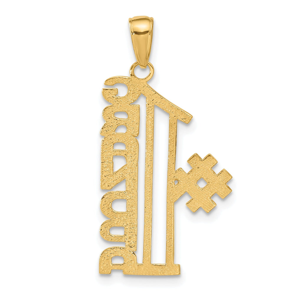 14k Yellow Gold #1 Grandpa Charm Pendant