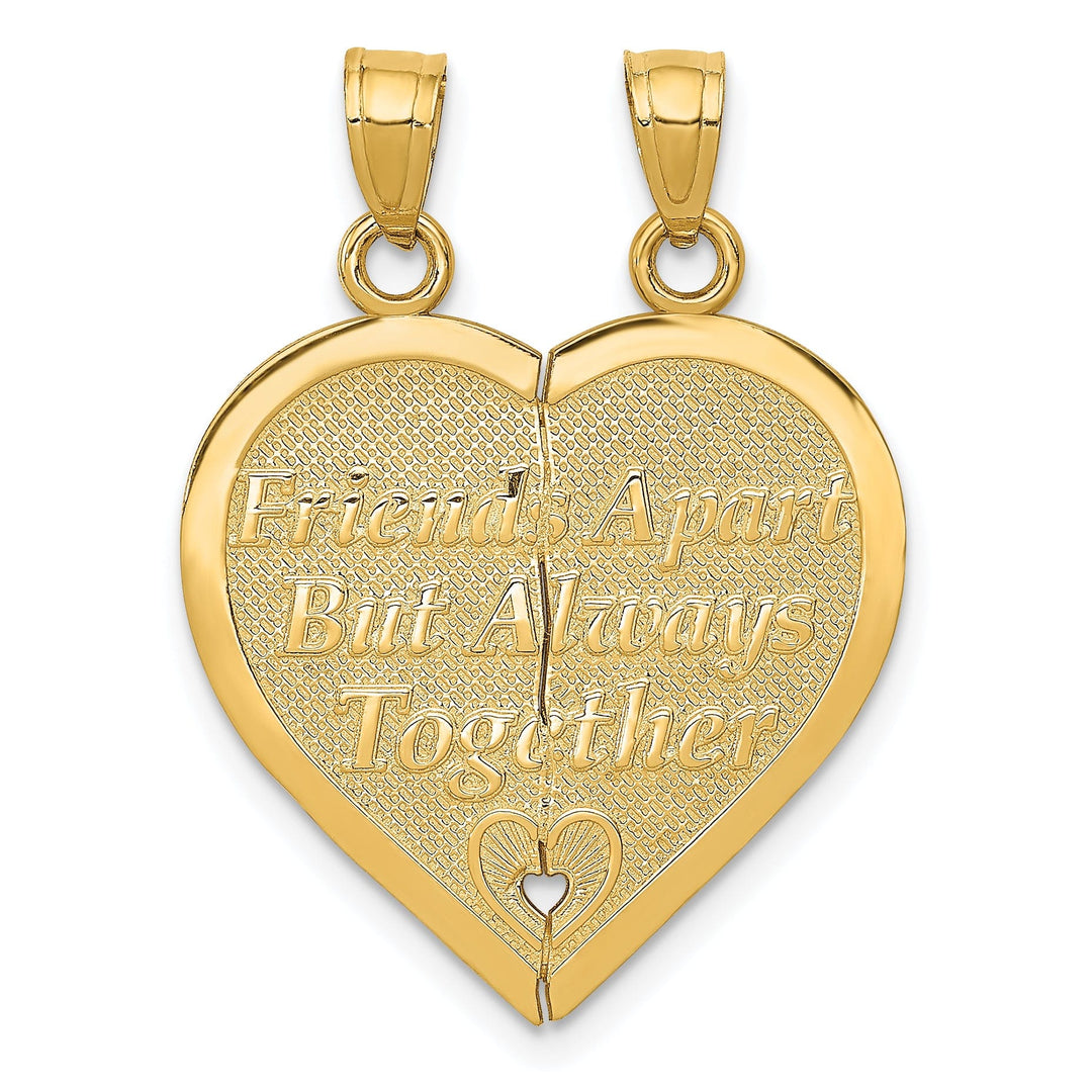 14k Yellow Gold Forever Heart Pendant