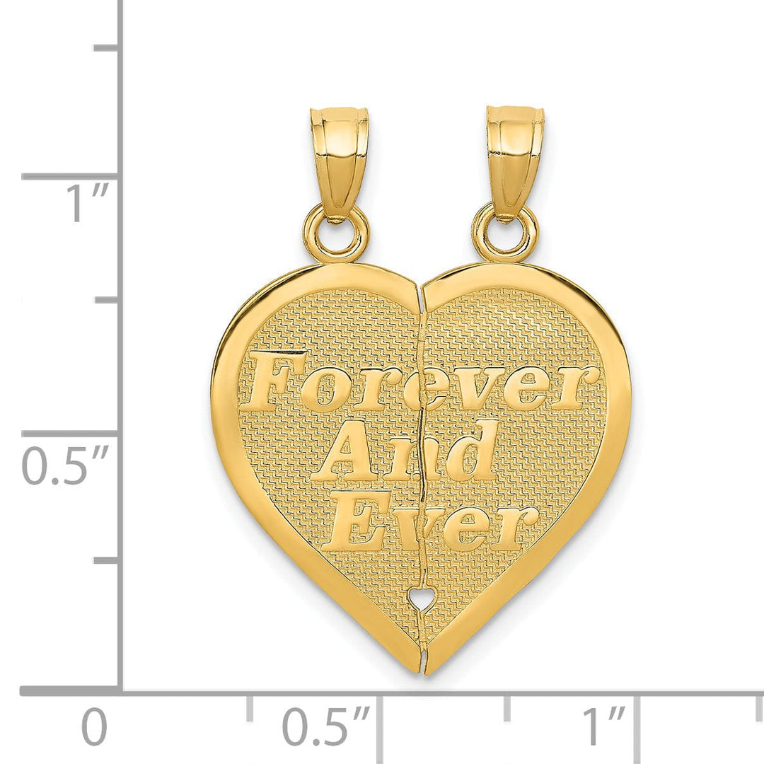 14k Yellow Gold Forever Heart Pendant