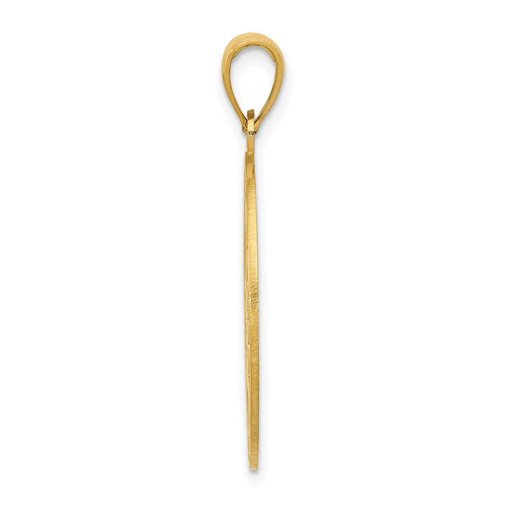 14k Yellow Gold Chinese Happiness Oval Pendant