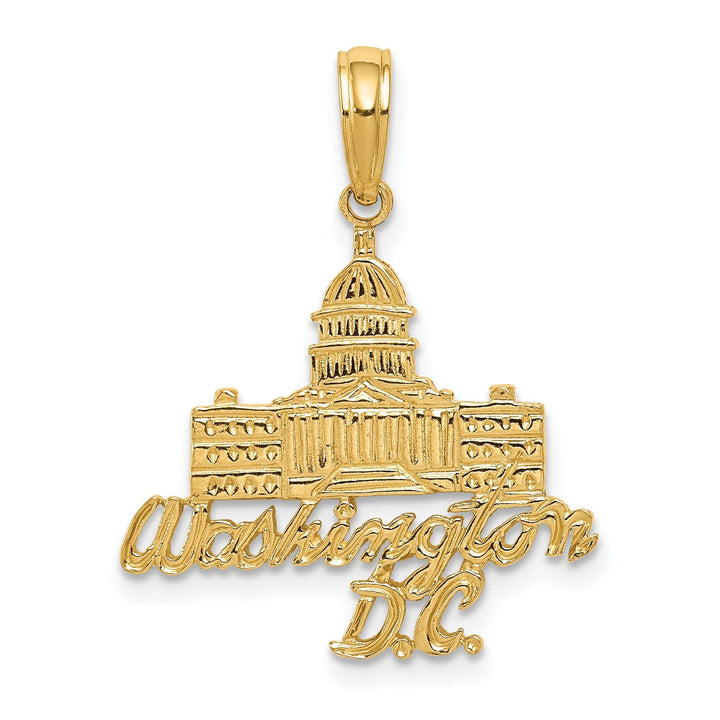 14k Yellow Gold Washington Capitol Pendant