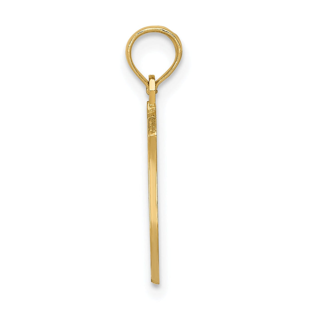Solid 14k Yellow Gold Police Badge Pendant