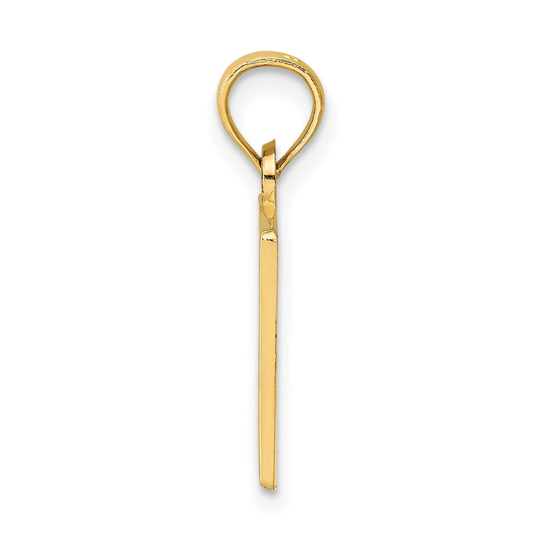 14k Yellow Gold Polished Finish Solid 3-Dimensional Hair Stylist Dyer Blower Charm Pendant