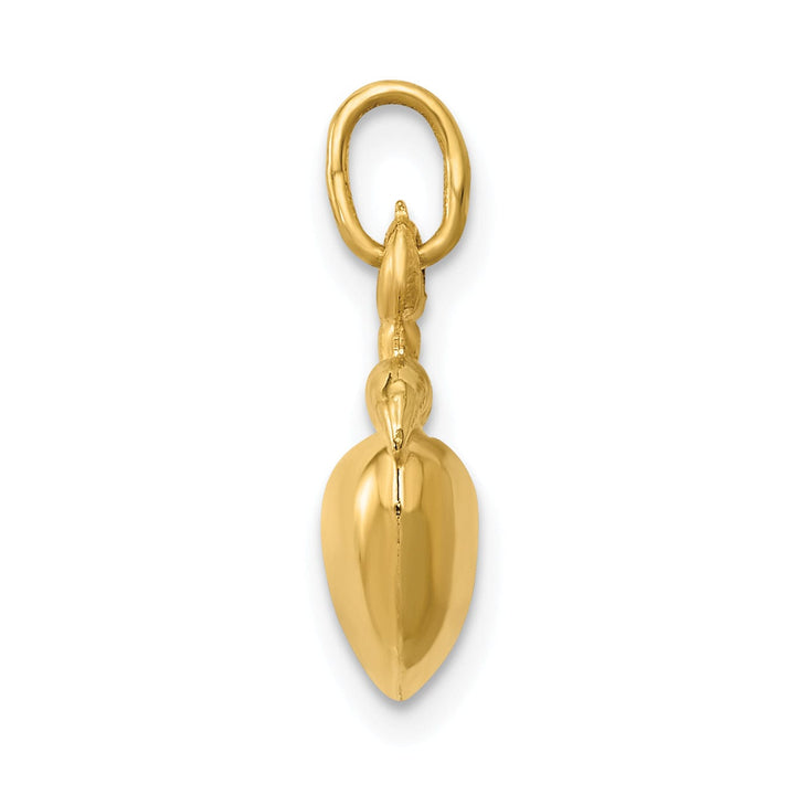 14k Yellow Gold Finish Apple Charm Pendant