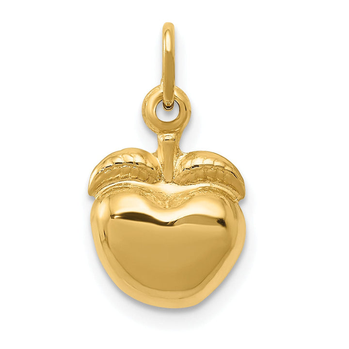 14k Yellow Gold Finish Apple Charm Pendant