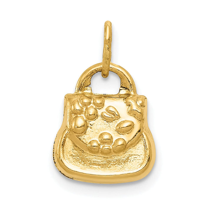 14k Yellow Gold 3-D Purse Charm Pendant