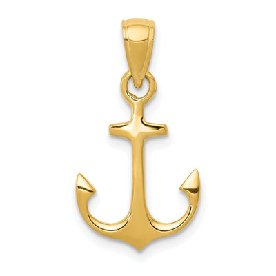 14k Yellow Gold Anchor Pendant at $ 117.08 only from Jewelryshopping.com