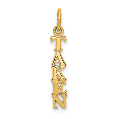 14k Yellow Gold Polished Taken Charm at $ 46.97 only from Jewelryshopping.com