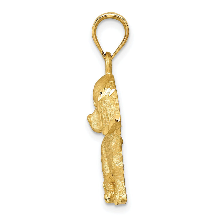 14k Yellow Gold Dog Charm