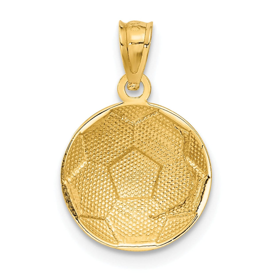 14k Yellow Gold Soccer Ball Charm Pendant