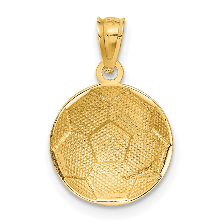 14k Yellow Gold Soccer Ball Charm Pendant