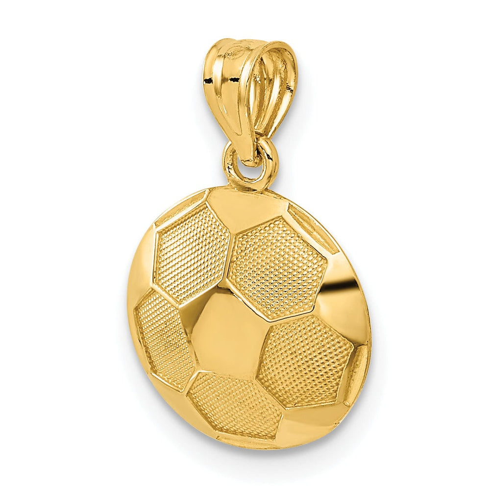 14k Yellow Gold Soccer Ball Charm Pendant