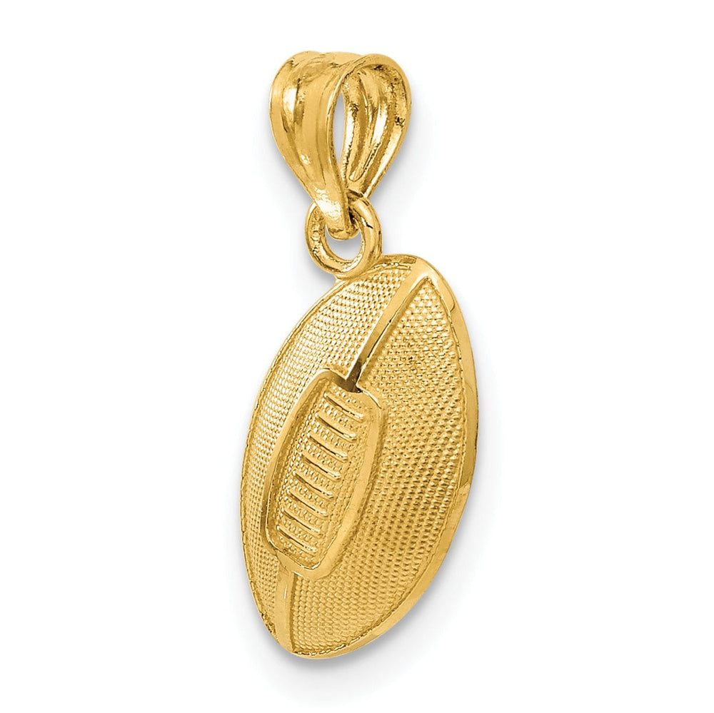 14k Yellow Gold Football Charm Pendant