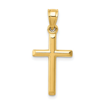 14k Yellow Gold Polished Hollow Cross Pendant at $ 45.44 only from Jewelryshopping.com