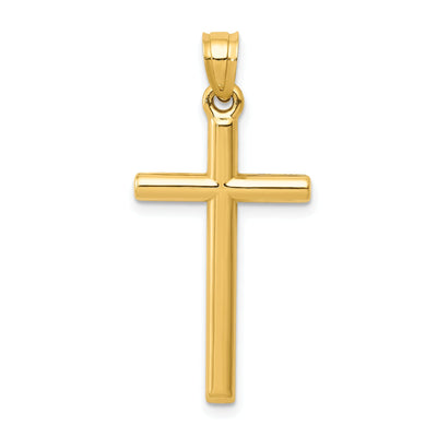 14k Yellow Gold Polished Hollow Cross Pendant at $ 62.24 only from Jewelryshopping.com