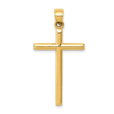 14k Yellow Gold Polished Hollow Cross Pendant at $ 90.9 only from Jewelryshopping.com