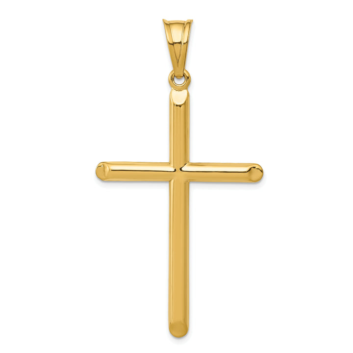 14k Yellow Gold 3-D Hollow Cross Pendant