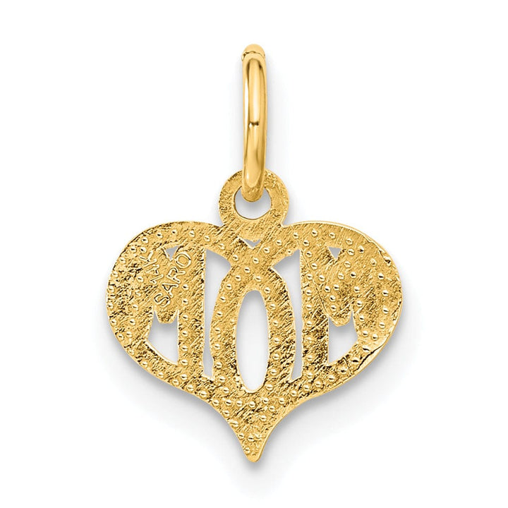 14k Yellow Gold Mom Charm Pendant