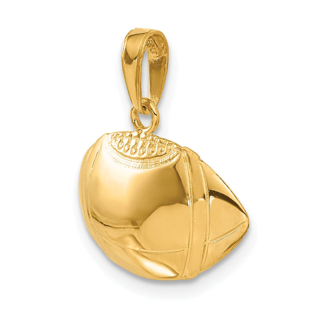 14k Yellow Gold Football Profile Pendant