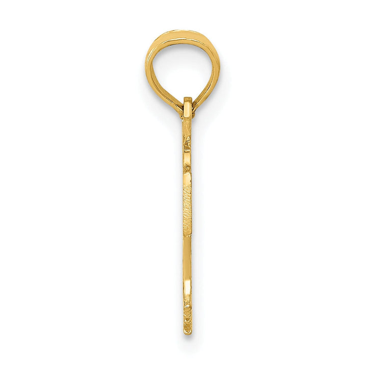 14k Yellow Gold Basketball in Net Charm Pendant