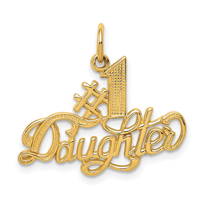 14k Yellow Gold #1 Daughter Charm Pendant at $ 99.99 only from Jewelryshopping.com