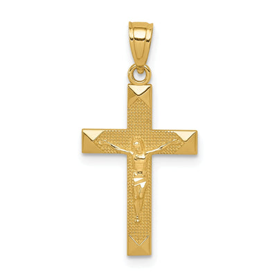 14k Yellow Gold Diamond Cut Latin Crucifix Pendant at $ 67.93 only from Jewelryshopping.com