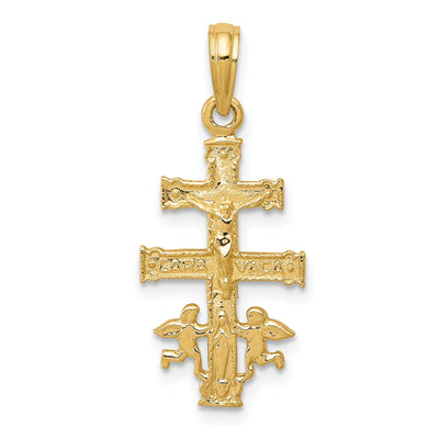 14k Yellow Gold Cara Vaca Crucifix Pendant at $ 96.25 only from Jewelryshopping.com