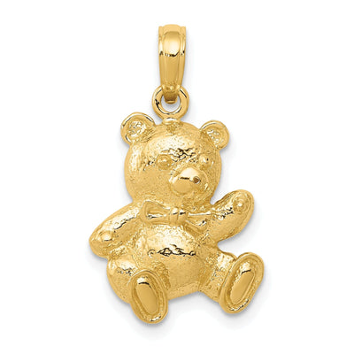 Solid 14k Yellow Gold Teddy Bear Charm Pendant at $ 196.4 only from Jewelryshopping.com