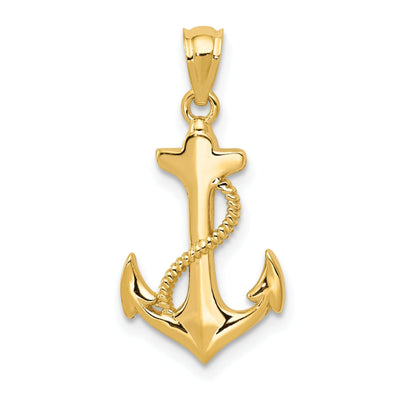14k Yellow Gold Polished Anchor Pendant at $ 68.26 only from Jewelryshopping.com