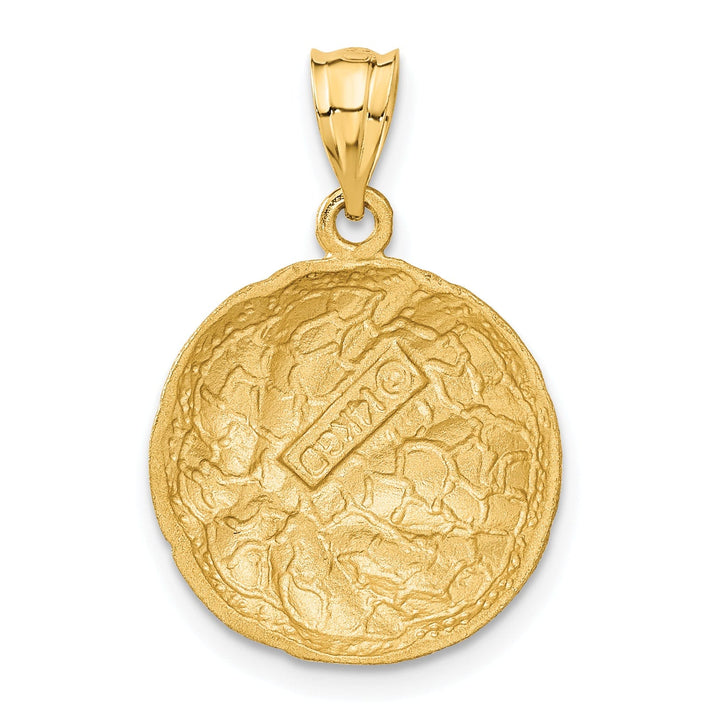 Solid 14k Yellow Gold Basketball Charm Pendant