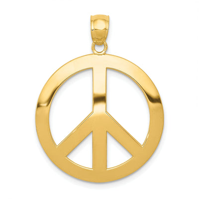 14k Yellow Gold Peace Sign Charm Pendant at $ 215.07 only from Jewelryshopping.com
