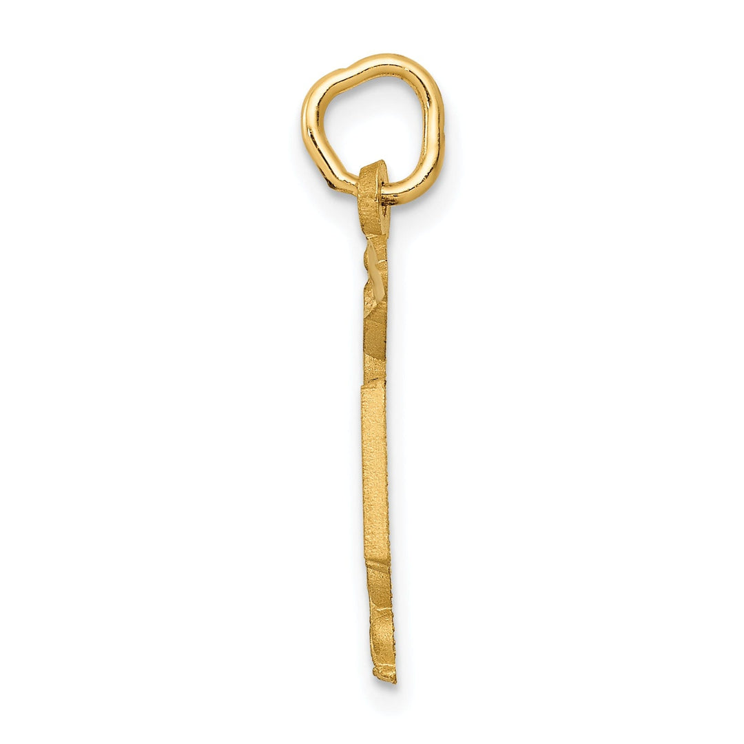 Solid 14k Yellow Gold Nurse R.N Charm Pendant