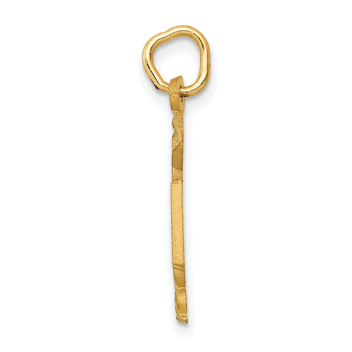 Solid 14k Yellow Gold Nurse R.N Charm Pendant