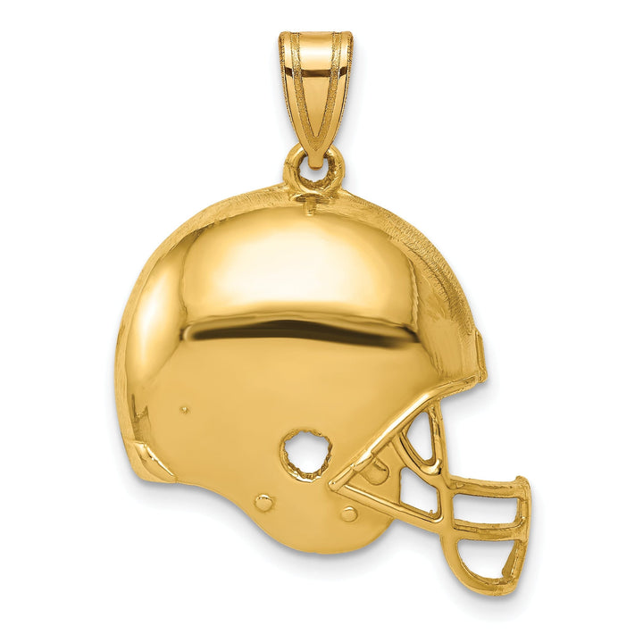 14k Yellow Gold Football Helmet Charm Pendant