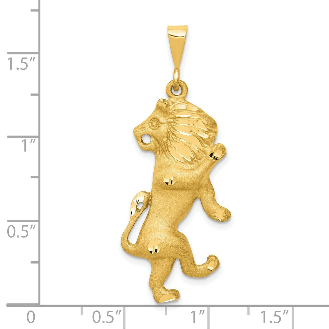 14k Yellow Gold Leo Zodiac Charm Pendant
