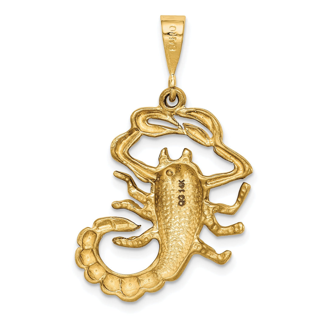 14k Yellow Gold Scorpio Zodiac Charm Pendant