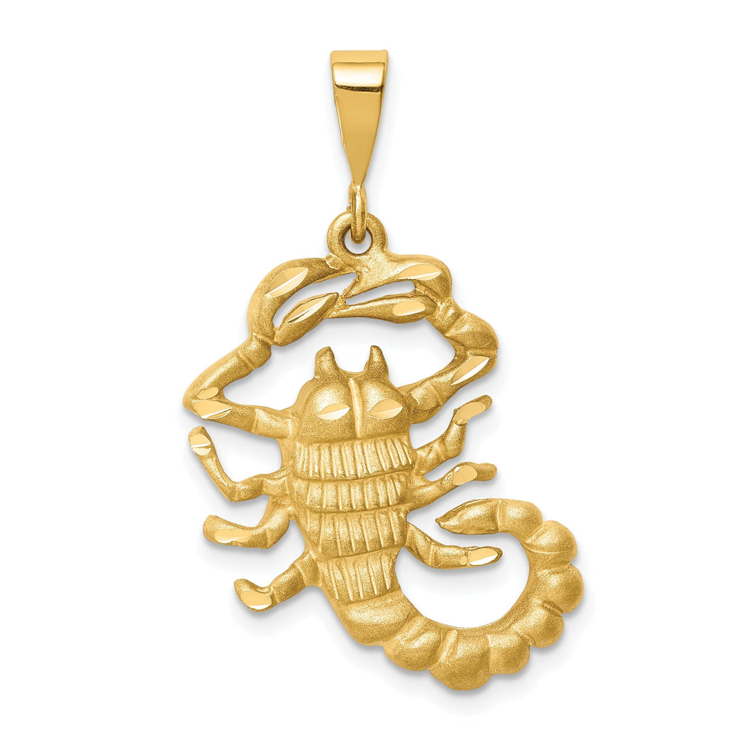 14k Yellow Gold Scorpio Zodiac Charm Pendant