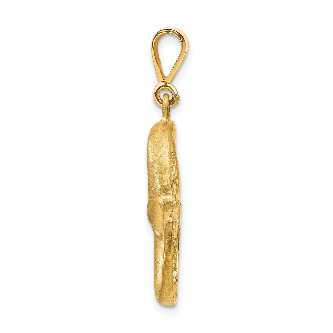 14k Yellow Gold Pisces Zodiac Charm Pendant