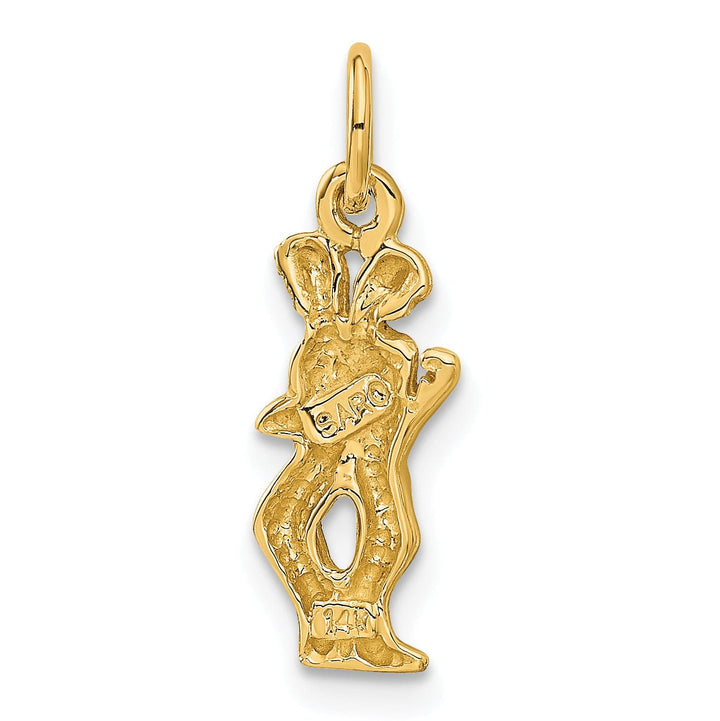 14k Yellow Gold Gemini Zodiac Charm Pendant