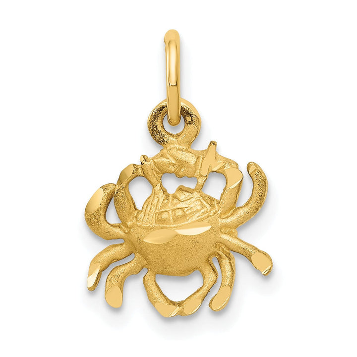 14k Yellow Gold Cancer Zodiac Charm Pendant