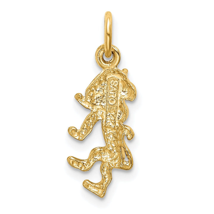 14k Yellow Gold Leo Zodiac Charm Pendant