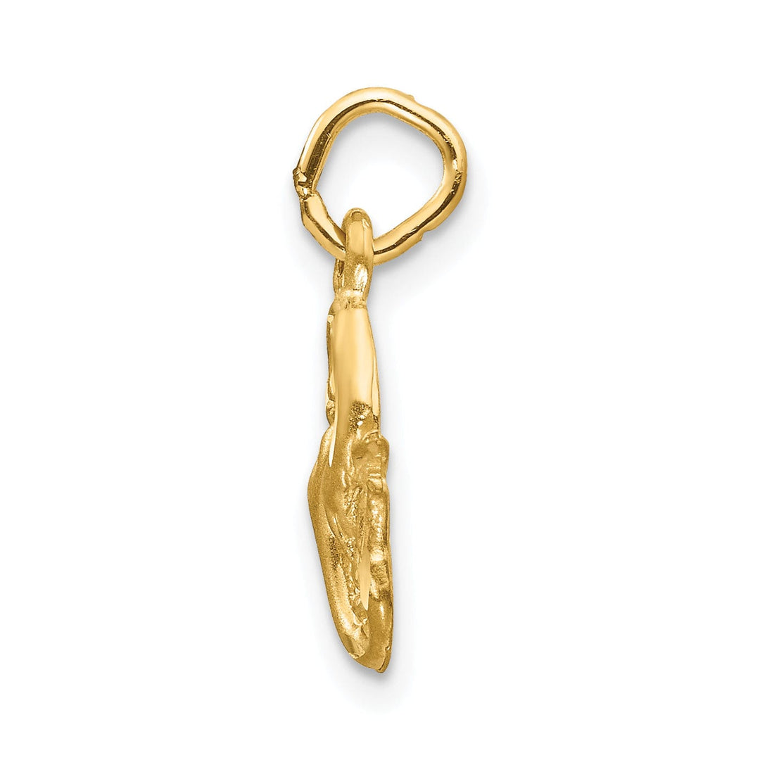 14k Yellow Gold Pisces Zodiac Charm Pendant