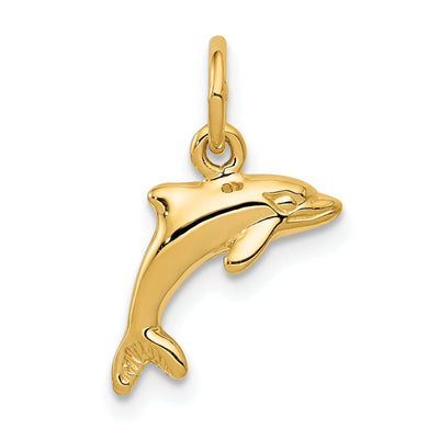 14k Yellow Gold Dolphin Pendant at $ 52.07 only from Jewelryshopping.com