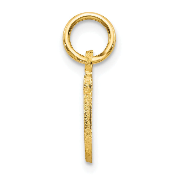 14K Yellow Gold Small Script Design Letter G Initial Charm Pendant