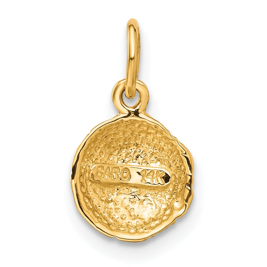 Solid 14k Yellow Gold Soccer Ball Charm Pendant