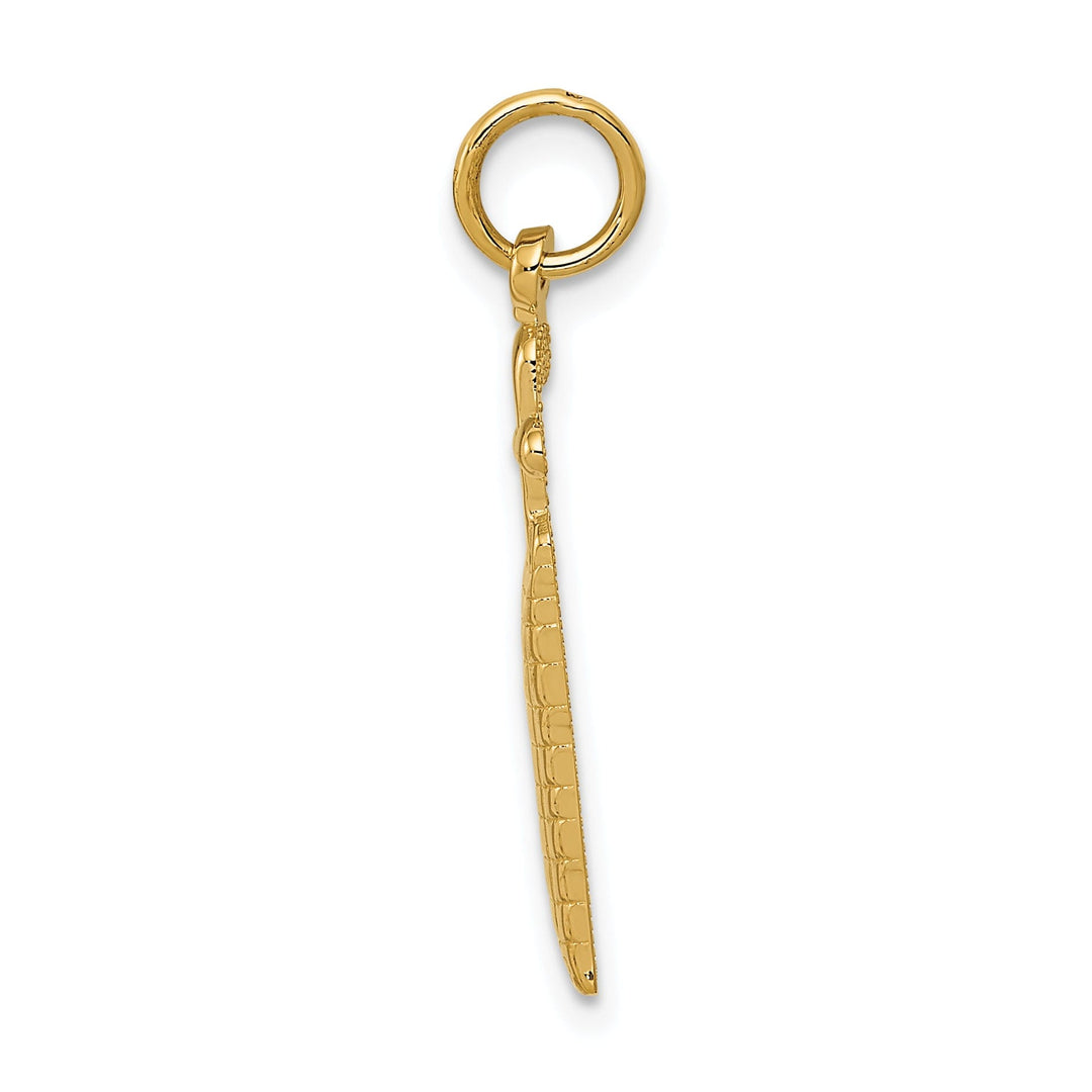 Solid 14k Yellow Gold Golf Bag Charm Pendant